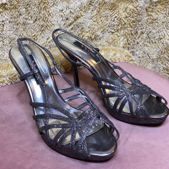 Nina Gunmetal Glitter Stilettos - Picture 5 of 10